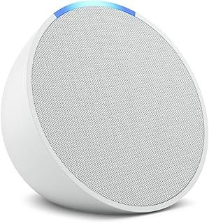 Echo Pop (Newest gen) | Full sound compact Wi-Fi and Bluetooth smart speaker with Alexa | Glacier White