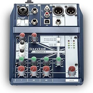 Soundcraft Notepad-5 Small-Format Analog Mixing Console with Usb