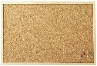 Cork Board Pin Notice Office Memo School with Push Pins Board Requisite Needs Wooden Natural Frame Board (60CM x 90CM)