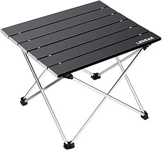 Portable Camping Table, Lightweight Folding Table with Aluminum Table Top and Carry Bag, Easy to Carry, Perfect for Outdoor, Picnic, Cooking, Beach, Hiking, Fishing