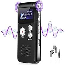 64GB Voice Recorder with Noise Reduction, 4800 Hours ZIPCIDE Dictaphone Voice Activated Recorder with Playback for Lectures Meetings, 1536Kbps Smart Audio Sound Tape Recording Device with Password