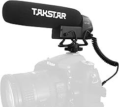 Takstar SGC-600 Camera Microphone, Super-Cardioid Condenser External Video Microphone, Shotgun Microphones for Vlog Video Studio DSLR Smartphone Film Production Recording
