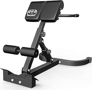 Houbos Hyper Back Extension Roman Chair – Multi-Functional Bench for Full All-in-One Body Workout Adjustable Ab Sit up Bench Decline Bench Flat Bench
