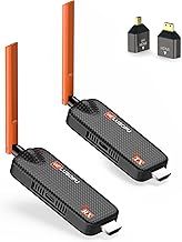 2025 Wireless HDMI Transmitter and Receiver 4K Decoding, Up to 6RX HDMI Wireless, Plug＆Play Transmitter 5G/1080P Extender Streaming Video für Laptop, C-CTV to TV, Projektor, Monitor - 165FT/50 M