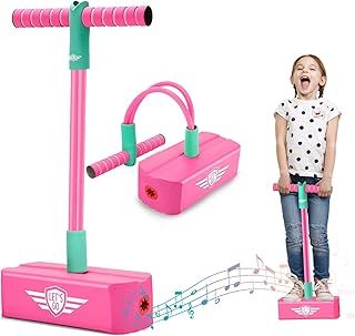 Pogo Sticks Toys for Girls Boys - Exercise Balance / Helps to grow taller / Outdoor toys (Black)