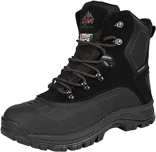 NORTIV 8 Men's Insulated Waterproof Construction Hiking Winter Snow Boots, 180411