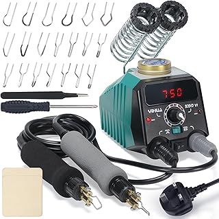 YIHUA 939D-VI Dual Pen Wood Burning Kit with Digital Display with 20 Wire Nibs, Detachable Wood Burning Pen, 2 Wood Pieces, Tweezers Used as Wood Burning Tool and Branding Iron for Wood