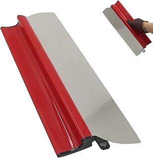 Drywall Skimming Blade, 40cm High Grade Smoothing Spatula with Z-Shaped Handle, Semi Flexible Speed Skim Wall Plastering Tools for Cement and Concrete Wall-Board Wall Plastering Tools（red）