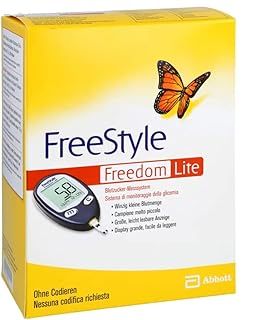 Freestyle Freedom Lite Blood Glucose Monitoring System MMOL/L with 10 Test Strips | Compact Metering Device For Diabetes | Branded Thankyou Card