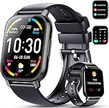 Smart Watch for Men Women Answer/Make Calls, 1.85" Inch HD Touch Screen Fitness Watch with Heart Rate Sleep Monitor, 110+ Sports Modes, Step Counter, IP68 Waterproof, Compatible with Android IOS