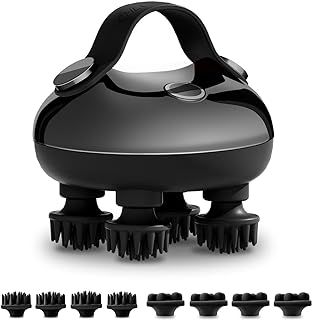 CHLOVOE Scalp Massager and Head Massager with 3 Kneading Modes and 8 Removable Massage Claws, Portable and IPX7 Waterproof for Body Relaxation