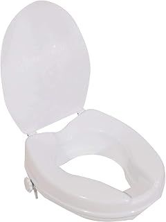 Aidapt Raised Toilet Seat with 2" or 4" Elevation, Sturdy Comfortable Construction, Easy to Fit Lock on System with no Tools Required, (Eligible for VAT Relief)
