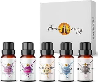 for Her Inspired Fragrance Oil Gift Set Box 5 x 10ml | for Home Diffuser Refill, Wax Melts, Soap & Candle Making, Perfume | Angels, Aliens, Ghostly, Millionaire Girl, Black Poppy | Made in UK