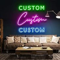 WMAT Custom LED Neon Signs for Bedroom Wall Decor Personalized Neon Signs for Wedding Birthday Party or Bar Logo (Options from 10" ~ 60")