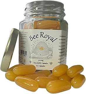 60 Royal Jelly Capsules of 500mg 100% Fresh Queen's Jelly NOT Freeze Dried Extract - Supports Immune System, Fertility, Energy Management, Reduces Tiredness & Fatigue (500mg / 60 caps)