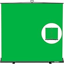 【Wider Style】 RAUBAY 78.7 x 82.7in Large Collapsible Gray Backdrop Screen Portable Retractable Panel Photo Gray Background with Stand for Video Conference, Photographic Studio, Streaming