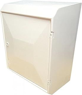Continental Tricel MK2 Electric Meter Box, White, Water Resistant, Surface Mounted, 503mm x 408mm x 236mm, Complete with Timber Backboard, Hinges, Lock and Key