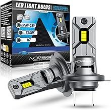 NOVSIGHT H7 LED Headlight Bulb - H7 Headlight Bulb 60W 12000LM Car Bulbs Light 6500K White Fan H7 Headlight Car Conversion Kit of Halogen Xenon, H7 LED Fog Light Bulb Brightness Mini Plug & Play
