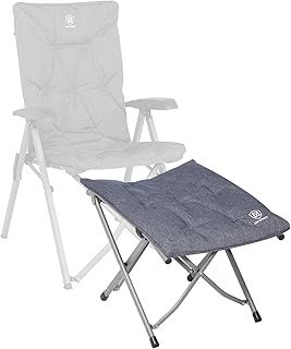EVER ADVANCED Folding Camping Footrest Ergonomical Ottomans for Living Room Collapsible Garden Footstool Lightweight Leg Rest with Carry Bag for Bedroom Garden Patio, Outdoor, Office, Grey