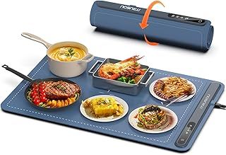 Electric Warming Tray - Full Surface Heating Rollable PortableSilicone Heating Mat for Food, Temperature Adjustable,Auto Shut-Off - Versatile Food Warmer for Gatherings,Parties,Everyday Use