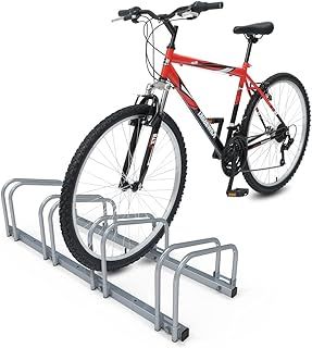VOUNOT® 4 Bike Stand Floor or Wall mounted bike rack for garage Bicycle Parking rack Cycle Storage Locking Stand
