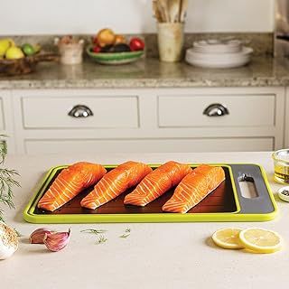 JML Fast Thaw 4-in-1 Chopping Board - The Fast-defrosting Chopping Board That?s Also a Knife honer and Spice Grinder