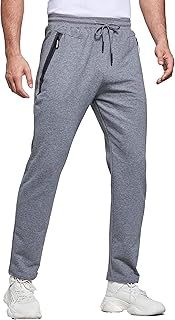 Tansozer Mens Joggers Slim Fit Jogging Bottoms Zip Pockets