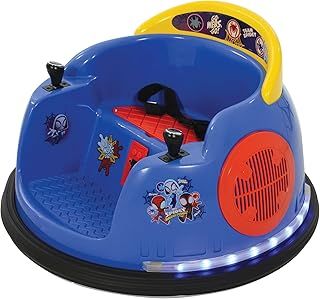 Spidey and His Amazing Friends MOO9073 Kids Bumper Car - Officially Licensed Kids Ride On Car - 6V Electric Ride On for Kids - 360 Spin Electric Bumper Cars for Kids - Multicoloured 64.5x45x64.5cm