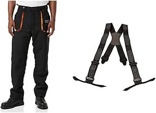 Oregon Yukon Chainsaw Protective Trousers, Protection Type A Class 1, Size M & 537804 Braces for Chainsaw Protective Trousers