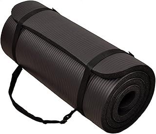 BalanceFrom GoCloud All-Purpose 1-Inch Extra Thick High Density Anti-Tear Exercise Yoga Mat with Carrying Strap, 180x60cm, Multiple Colors