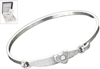 Equilibrium Silver Plated Christening Bracelet with a heart