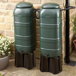 Mini Rainsaver 100 litre Green Water Butt Double Kit