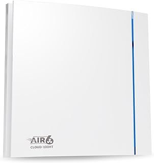 Air6 Cloud-100HT Quiet Bathroom Extractor Fan with Humidity Sensor & Timer