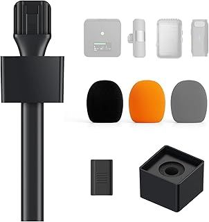 TONOR Mic Handle for DJI RODE Microphone, Handheld Stand for Wireless GO, Interview Rig for Lavalier Mics, Adapter for Vlogging, Podcast, Reports, TP20