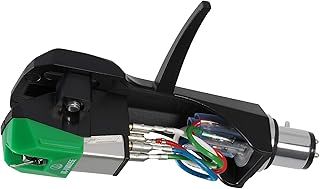Audio Technica AT-VM95E/H Headshell/Dual Moving Magnet Cartridge Combo Kit (Black/Green)