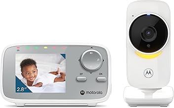 Motorola Nursery VM482ANXL - Video Baby Monitor - Camera - Infrared Night Vision - High Sensitive Microphone, White/Silver