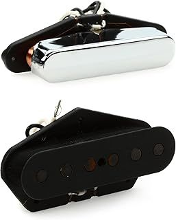 Fender Tex-Mex Tele Pickups, Set of Two Single-Coil Pickups, Overwound for Clear Bass and Crisp Highs, Alnico 5 Magnets, Rich, Vintage-style Fender Tone