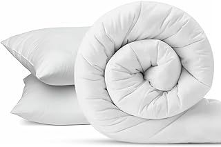 Soft Hollowfibre 13.5 Tog Duvet Single Size with Jumbo Pillow Set – Anti Allergy Quilt - Luxurious Warm Duvets for Home, Hotel (Single, 13.5 Tog)