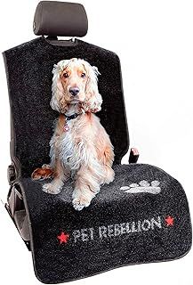 Pet Rebellion Dog Car Seat Cover | Universal, Absorbent, Non-Slip, Scratch Proof, Washable Travel Pet Car Seat Protector for Front and Back Seat