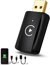 MSXTTLY Carplay Wireless Stick U2C-AIR 3.0, Mini Wireless Carplay Adapter for Cars, 5GHz WiFi USB C/A, Black