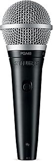 Shure PGA48 Dynamic Microphone - Handheld Mic Vocals With Cardioid Pick-up Pattern, Discrete On/Off Switch, 3-pin XLR Connector, 15' XLR-to-QTR Cable, Stand Adapter And Zipper Pouch (PGA48-QTR)