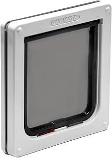 Cat Mate Lockable Cat Flap, Easy Fitting, Fast Installation, Extremely Durable, Tamper Proof, Draught Excluder, Weatherproof, Convenient, Silent - White,M,304W