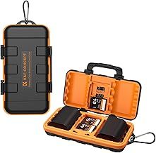 K&F Concept 16 Slot Camera & Battery Case, Water-Resistant Holder for 2 Batteries, 8 AAA, 2 CF/XQD, 4 SD & 6 TF Cards