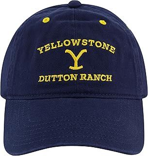 Concept One Yellowstone Dad Hat, Dutton Ranch Adjustable Baseball Cap with Curved Brim