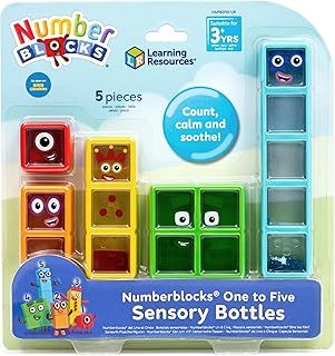 Learning Resources Numberblocks One to Five Sensory Bottles, Toys for 3 Year Old Boys and Girls, Number Toys, Toddler Counting Toys, Fidget Toys for Kids, Sensory Toys - Amazon Exclusive