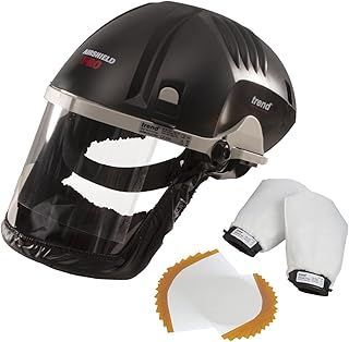 Trend Airshield Pro Full Air Circulating Face Shield with 10 x Replacement Visor Overlays, Complete Dust Protection for Woodworking, AIR/PRO/D1