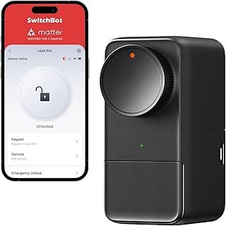 SwitchBot Smart Lock Pro, Keyless Entry Door Lock, Smart Door Lock, Fits Your Existing Euro Profile Cylinder, Add Hub 2 to Supports Matter, Alexa, Google, IFTTT