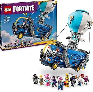 LEGO Fortnite Battle Bus Set, Collectible Video Game Vehicle Toy for Boys & Girls, with 9 Character Minifigures, Gift for Gamers and Fans Aged 10 and Over 77073