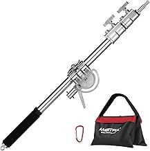 MF-01 Metal Heavy Stainless Cross Arm Steel Longest 232 cm Photo Studio Kit Boom Arm 94 cm - 232 cm 37-91 Inch Light Stand Cross Arm for C-Stand