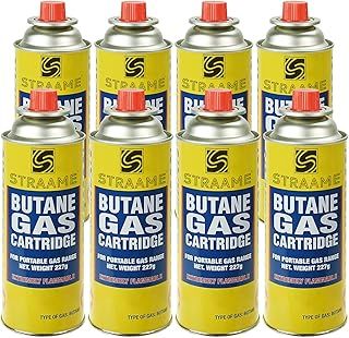 Camping Gas Bottles for Stove, BBQ, Heaters, Blowtorch, Weed Burner - Outdoor Camping Must Have, Safe and Easy to Use – Portable (Pack of 8)